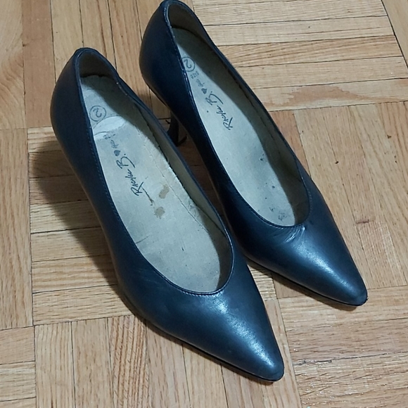 Rachel Shoes - Dark navy blue high heel dress shoe size 4.5B